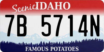ID license plate 7B5714N