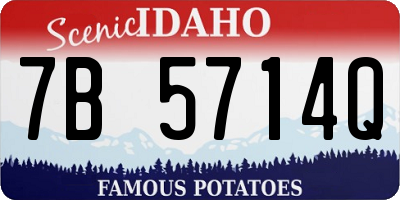 ID license plate 7B5714Q