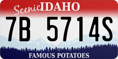 ID license plate 7B5714S