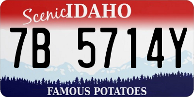 ID license plate 7B5714Y