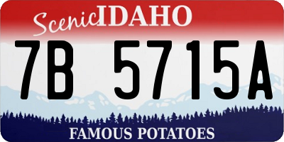 ID license plate 7B5715A