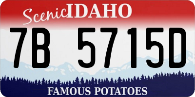 ID license plate 7B5715D