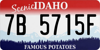 ID license plate 7B5715F