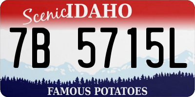 ID license plate 7B5715L