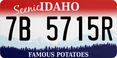 ID license plate 7B5715R