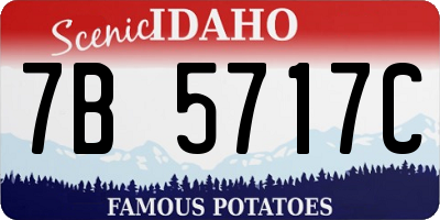 ID license plate 7B5717C