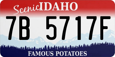 ID license plate 7B5717F