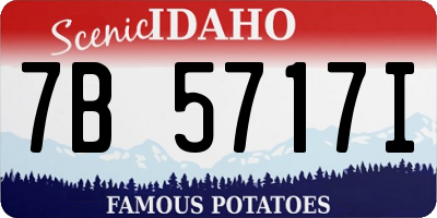 ID license plate 7B5717I