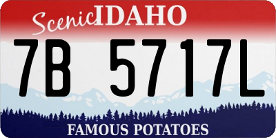 ID license plate 7B5717L