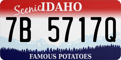 ID license plate 7B5717Q