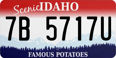 ID license plate 7B5717U
