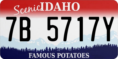 ID license plate 7B5717Y