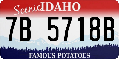 ID license plate 7B5718B