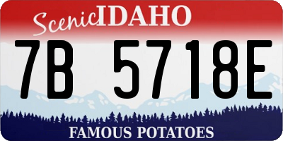 ID license plate 7B5718E