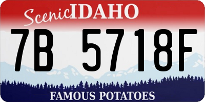 ID license plate 7B5718F