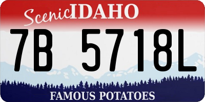 ID license plate 7B5718L