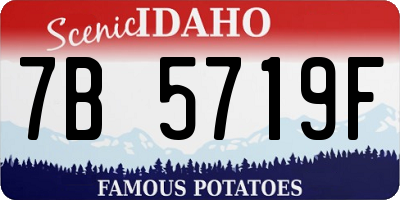 ID license plate 7B5719F