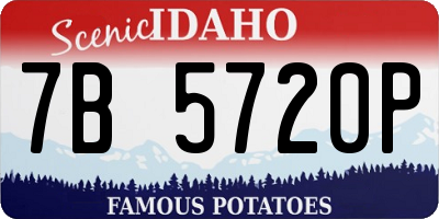 ID license plate 7B5720P