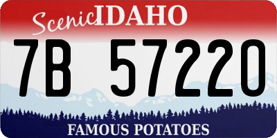 ID license plate 7B5722O