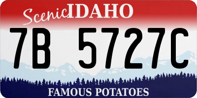ID license plate 7B5727C