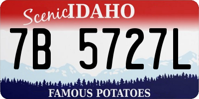 ID license plate 7B5727L