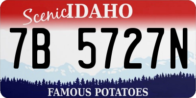 ID license plate 7B5727N