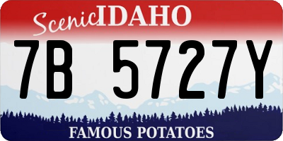 ID license plate 7B5727Y