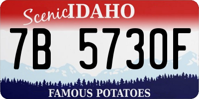 ID license plate 7B5730F