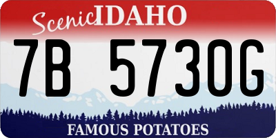 ID license plate 7B5730G