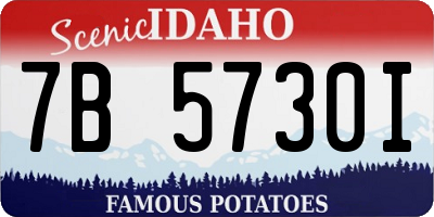 ID license plate 7B5730I
