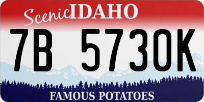 ID license plate 7B5730K