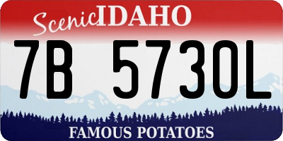ID license plate 7B5730L
