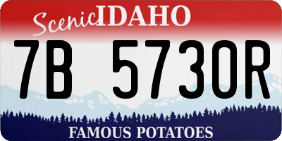 ID license plate 7B5730R