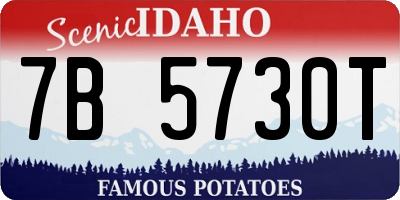 ID license plate 7B5730T