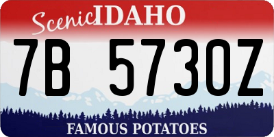 ID license plate 7B5730Z