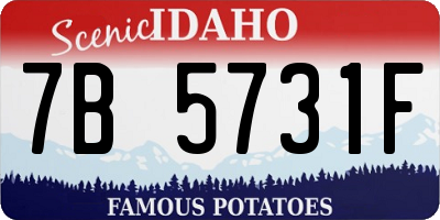ID license plate 7B5731F