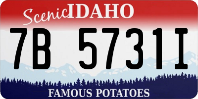 ID license plate 7B5731I