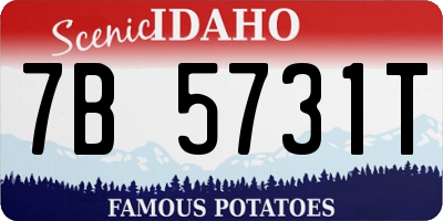 ID license plate 7B5731T