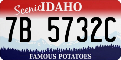 ID license plate 7B5732C