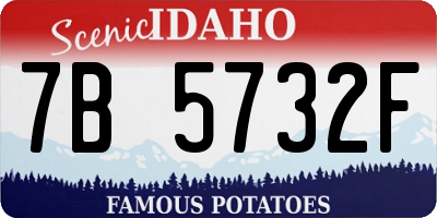 ID license plate 7B5732F