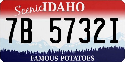 ID license plate 7B5732I