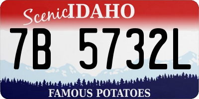 ID license plate 7B5732L