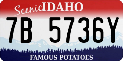 ID license plate 7B5736Y