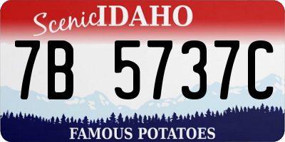 ID license plate 7B5737C
