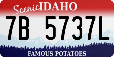 ID license plate 7B5737L