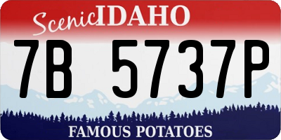 ID license plate 7B5737P