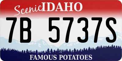 ID license plate 7B5737S