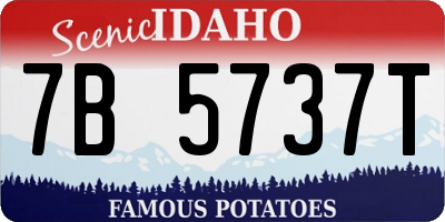 ID license plate 7B5737T