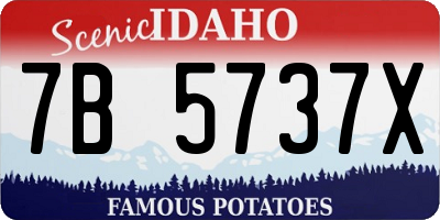 ID license plate 7B5737X