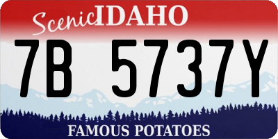ID license plate 7B5737Y